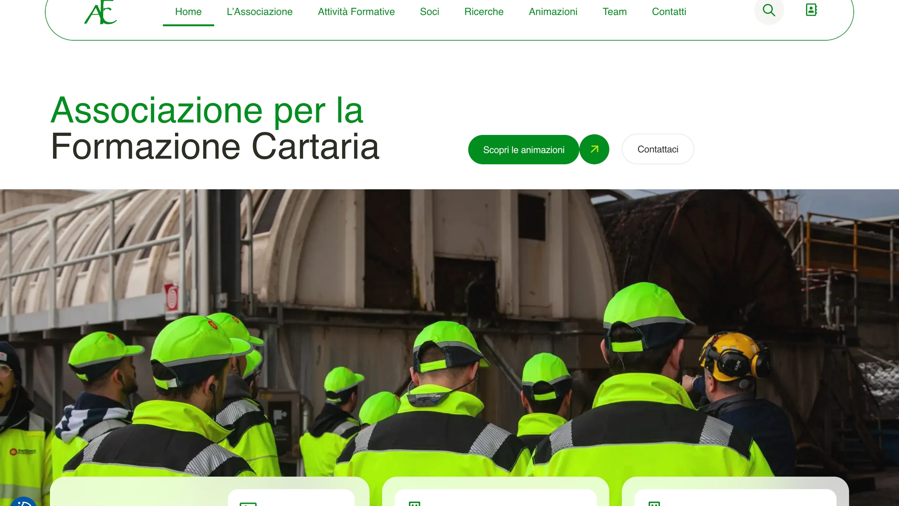 Home page del sito dell'Associazione per la Formazione Cartaria
